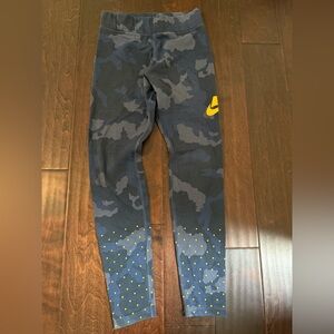 Nike Blue and Yellow Performance Leggings